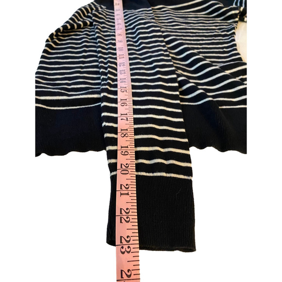 Women's Chaps Sweater, M, Black & White - Picture 6 of 8
